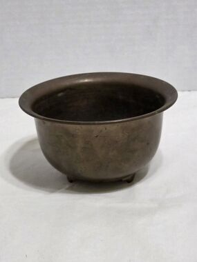 Vintage Hong Kong Brass Bowl 6" wide x 4" tall